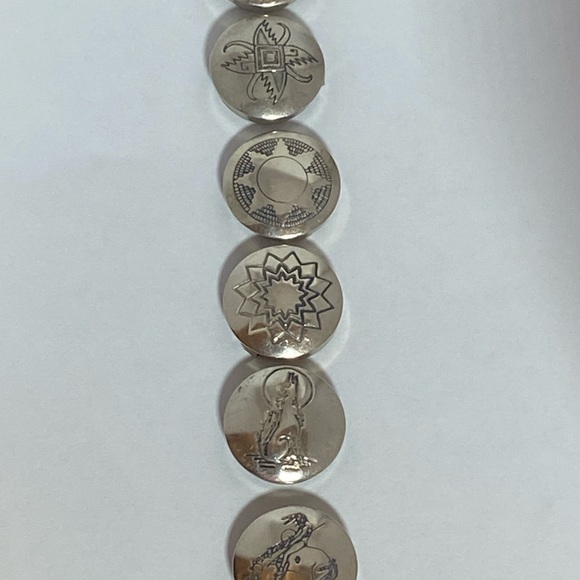 Button Covers. Metal Silver ToneSouthwest Style/Theme. 6 total. - Picture 2 of 12